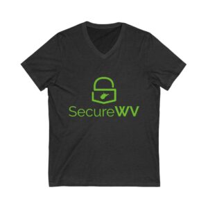 Womens SecureWV Logo Jersey Short Sleeve V-Neck Tee
