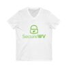 Womens SecureWV Logo Jersey Short Sleeve V-Neck Tee - Image 3