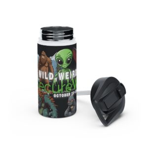 Wild & Weird Logo Stainless Steel Water Bottle, Standard Lid