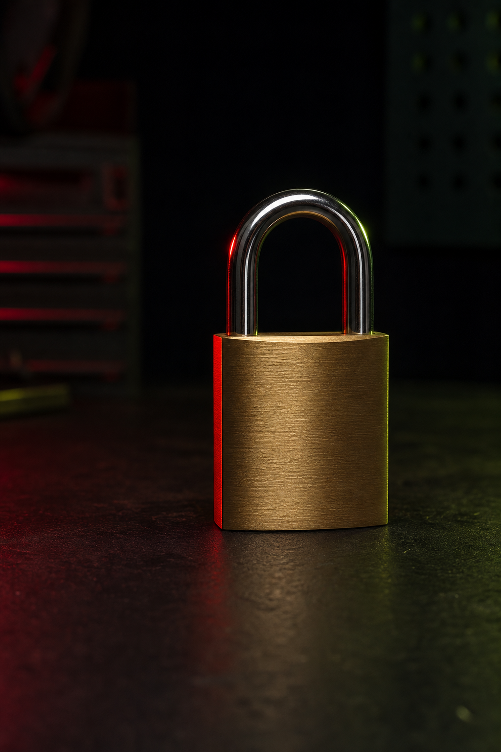 Closed padlock representing physical security